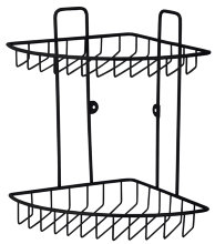 GEYSER® trådhylde hjørne dobbelt sort